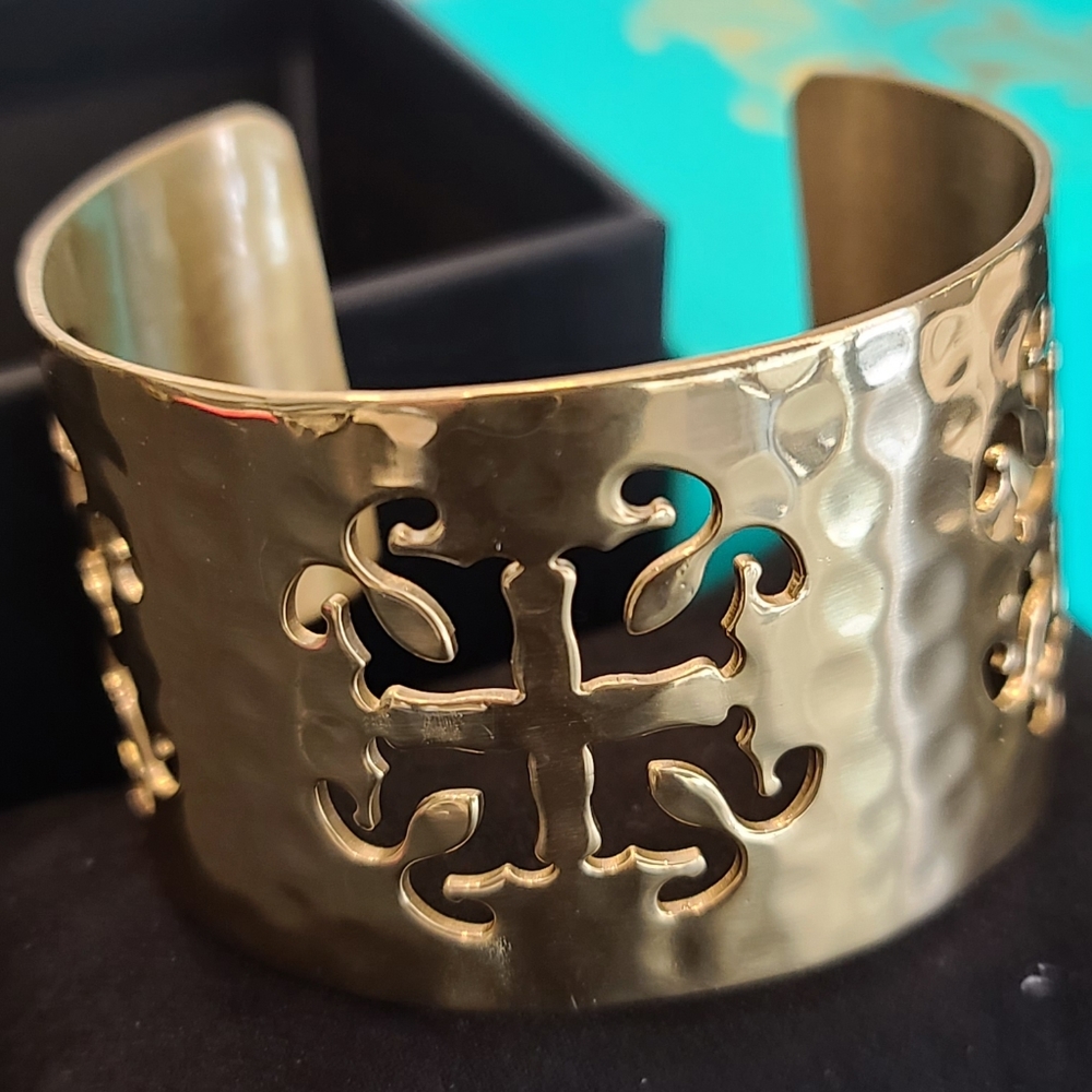 Rustic Cuff Gold Bracelet